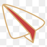 PNG Paper plane illustration sticker, transparent background