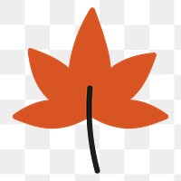 Png maple leaf sticker, transparent background