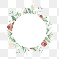 Aesthetic flower png badge, transparent background