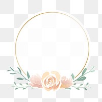 Aesthetic flower png badge, transparent background