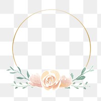 Aesthetic flower png frame, transparent background