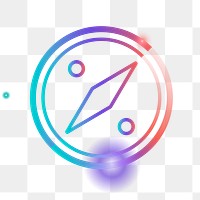 Png colorful navigation icon, transparent background