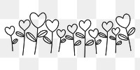 Png cute heart shaped plant element, transparent background