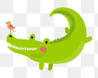 Crocodile png illustration, transparent background
