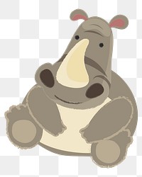 Rhino, wildlife png illustration, transparent background