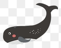 Whale png illustration, transparent background