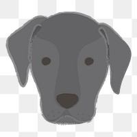 Png labrador dog hand drawn sticker, transparent background