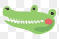 Crocodile png illustration, transparent background