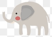 Elephant png illustration, transparent background