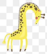 Giraffe png illustration, transparent background