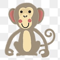 Monkey png illustration, transparent background