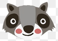 Raccoon png illustration, transparent background