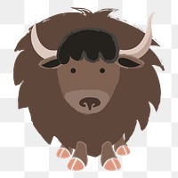 Bison png illustration, transparent background