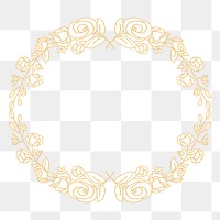 Floral frame png, transparent background