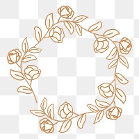 Floral frame png, transparent background