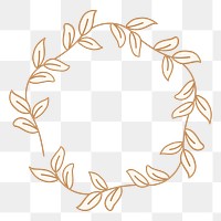 Floral frame png, transparent background