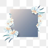 Orchid png badge, transparent background
