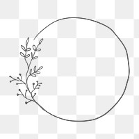 Drawing flower png frame, transparent background