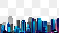 Cityscape png border, transparent background