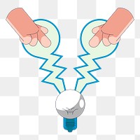 Png superpower thunderbolt sticker, transparent background