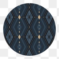 Abstract patterned badge png, transparent background