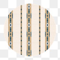 Abstract patterned badge png, transparent background