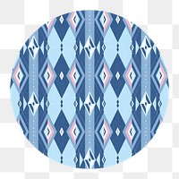 Abstract patterned badge png, transparent background