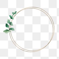 Aesthetic leaf png frame, transparent background