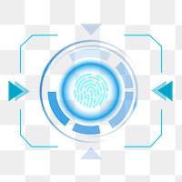 Png biometrics identification icon, transparent background