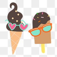 Png Summer ice cream element, transparent background