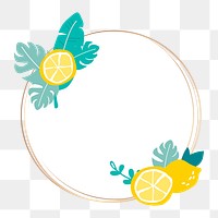 Lemon png badge, transparent background