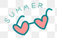 Summer sunglasses png sticker, transparent background