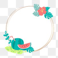 Watermelon png badge, transparent background