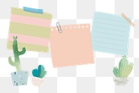 Notepaper png sticker, transparent background