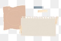 Notepaper png sticker, transparent background