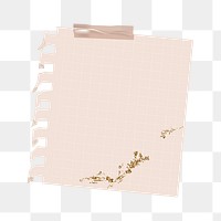 Notepaper png sticker, transparent background