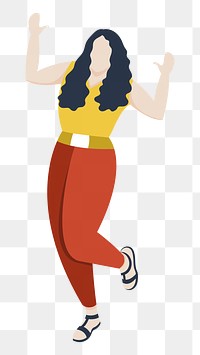 Png Female characters element, transparent background