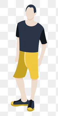 Png Male character element, transparent background