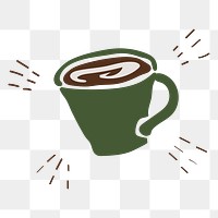 Png coffee element, transparent background