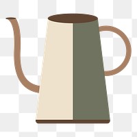 PNG coffee kettle illustration sticker, transparent background