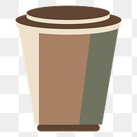 PNG Coffee cup illustration sticker, transparent background