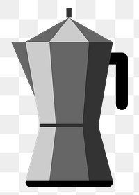 PNG Moka pot illustration sticker, transparent background