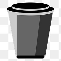 PNG Coffee cup illustration sticker, transparent background