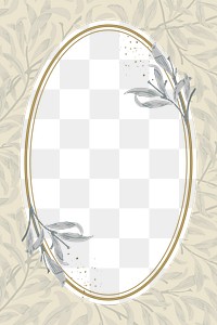Png vintage oval frame, transparent background
