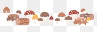 Png Autumn mushroom element, transparent background