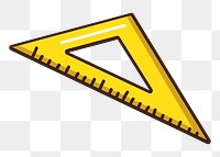 Png angle measuring tool doodle sticker, transparent background