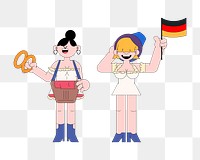 Png oktoberfest celebration design element, transparent background