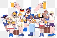 Png oktoberfest celebration design element, transparent background