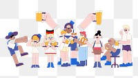 Png oktoberfest celebration design element, transparent background