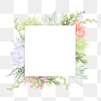 Watercolor flowers png badge, transparent background